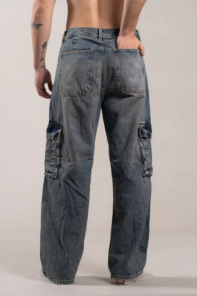 311- jean wide leg CARGÓ oxido oscuro