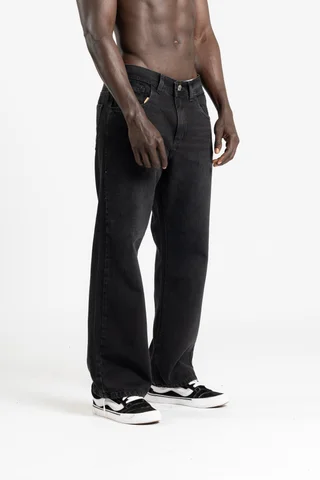 354 - jean RELAXED BLACK - Vista 2