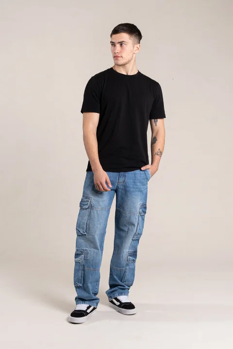 321 JEANS CARGO CON RECORTE