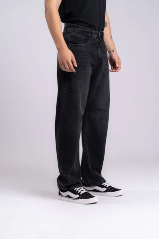 315 -jean BAGGY SMOKE BALLON BLACK - Vista 2