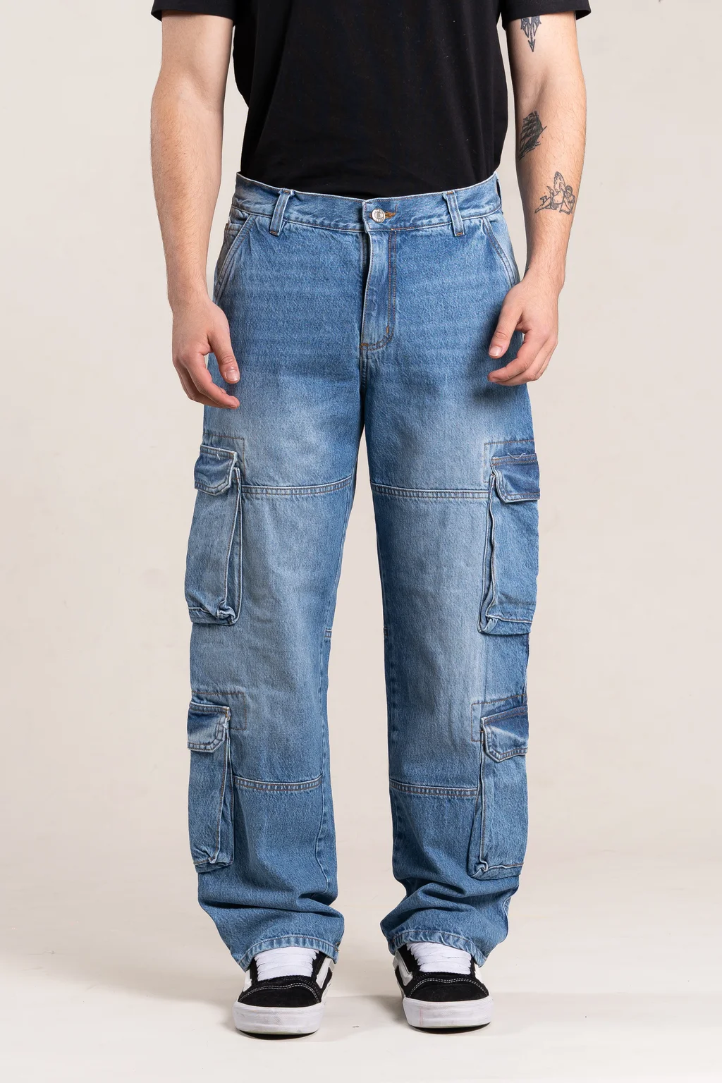 321 JEANS CARGO CON RECORTE