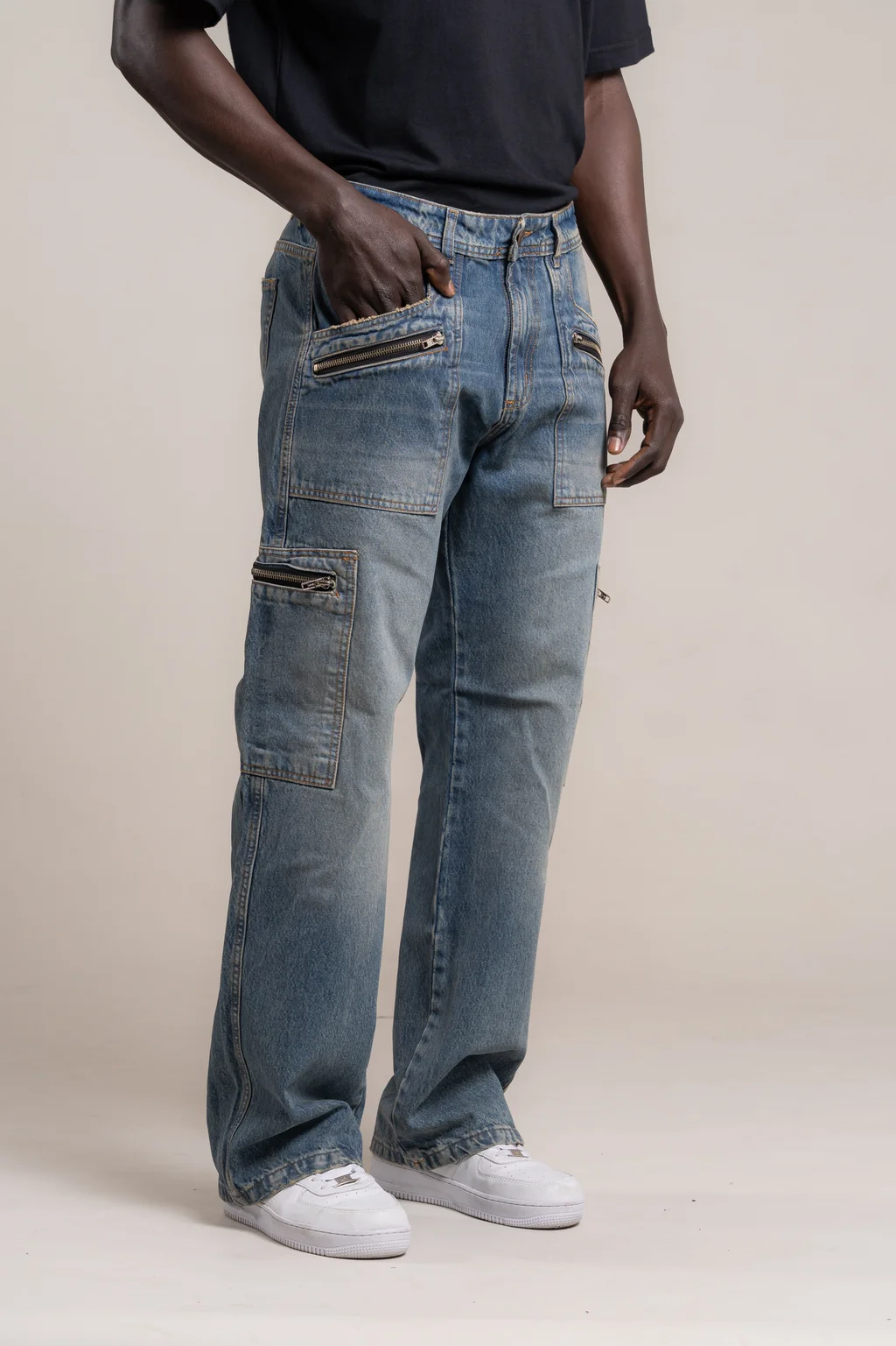 84 A PANTALON CARGO AQUA X4