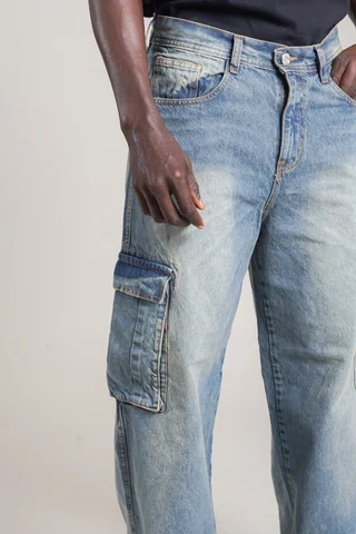 307- Jean Wide leg CARGO OXIDO - Vista 3