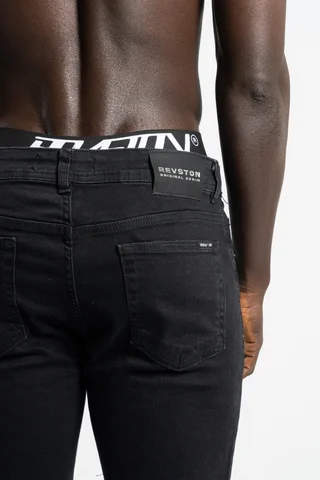 269 -jean slim fit NEGRO PREMIUM IMPORTADO - Vista 3