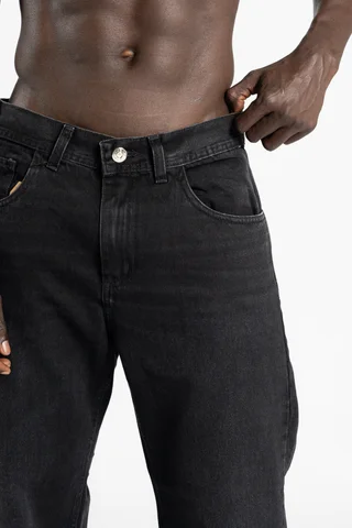 354 - jean RELAXED BLACK - Vista 3