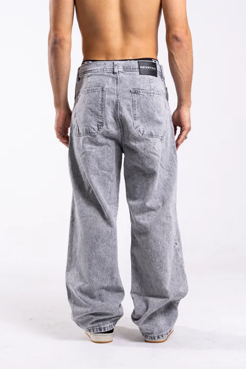 309 jean wide leg GRIS NEVADO