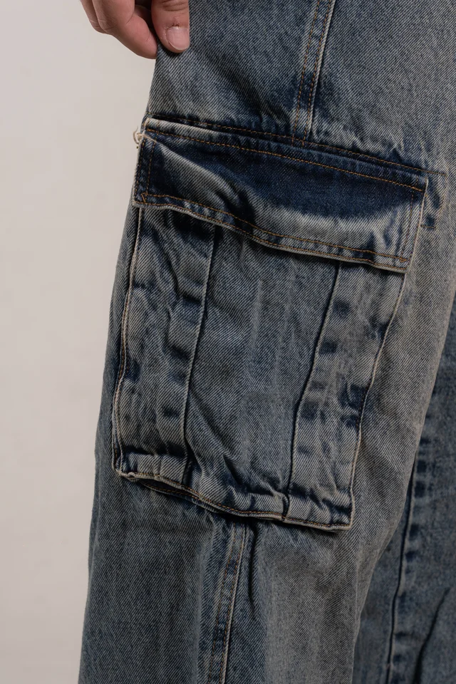 311- jean wide leg CARGÓ oxido oscuro