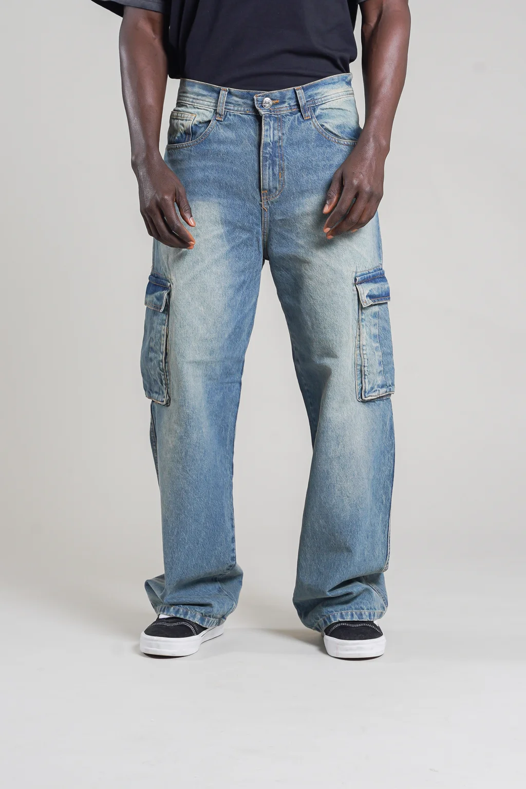 307- Jean Wide leg CARGO OXIDO