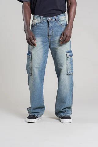 307- Jean Wide leg CARGO OXIDO - Vista 1