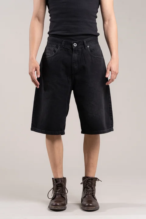 403 - BERMUDA BAGGY NEGRA + AJUSTE