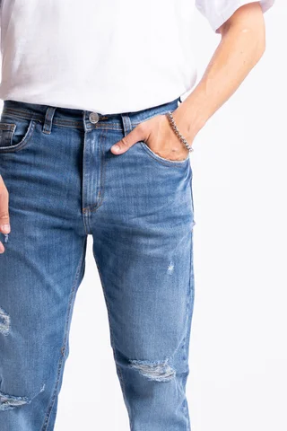 202 slim fit con rotura - Vista 2
