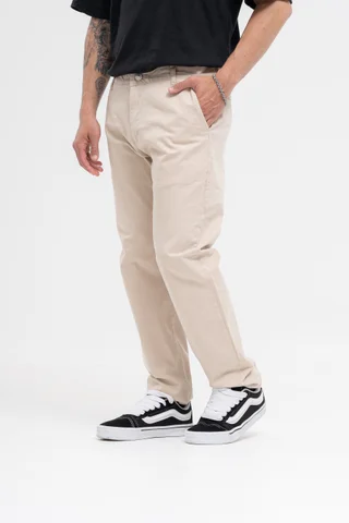 224 - PANTALON CHINO DE GABARDINA BEIGE - Vista 3