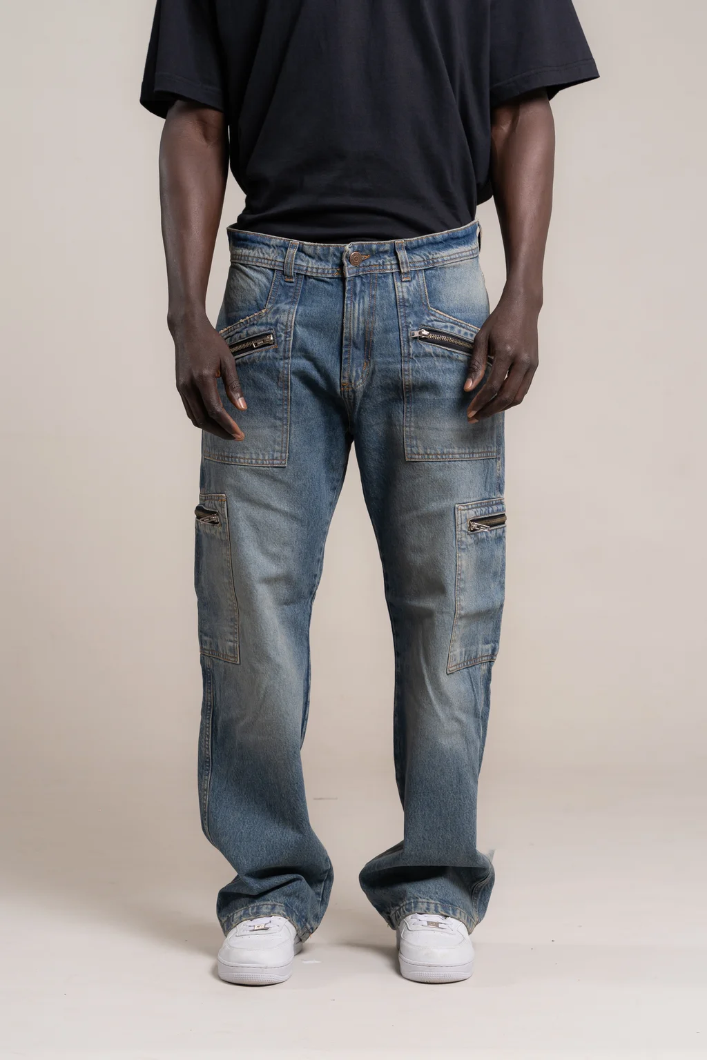 84 A PANTALON CARGO AQUA X4