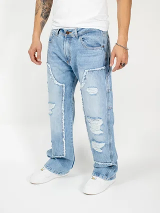 834 JEAN RELAXED Carpintero deflecado - Vista 2