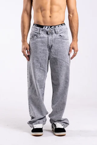 309 jean wide leg GRIS NEVADO - Vista 1