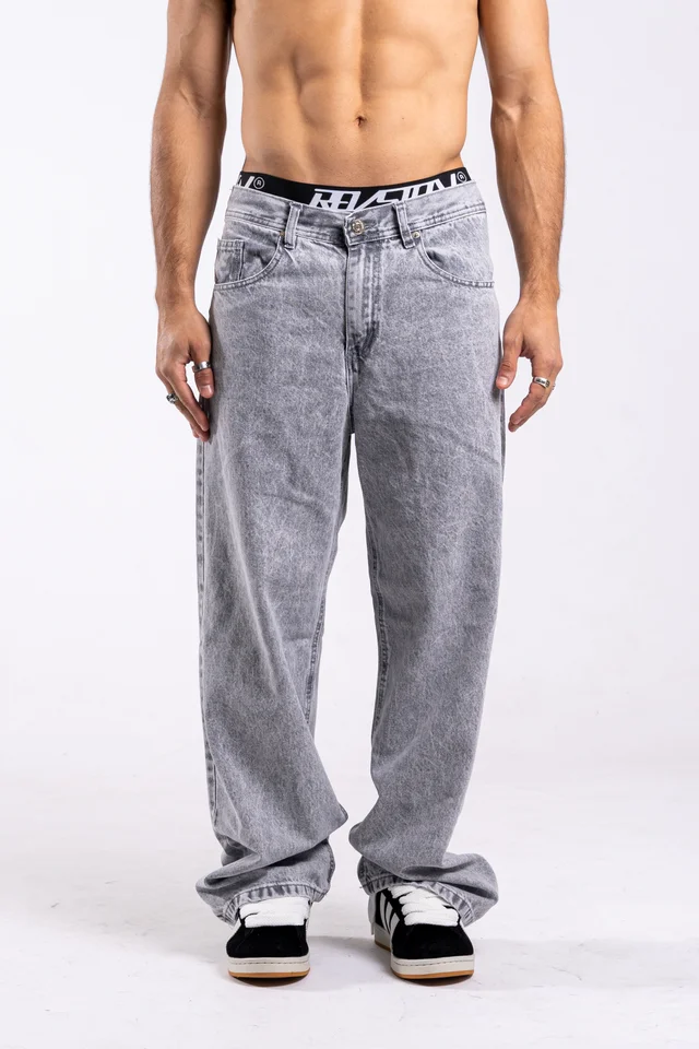 309 jean wide leg GRIS NEVADO