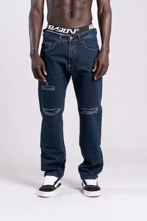 600 b Jean mom Blue Black