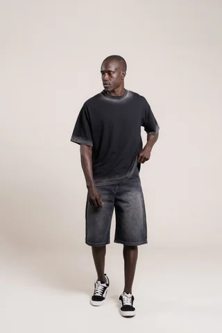 385 - BERMUDA BAGGY GRIS - Vista 3