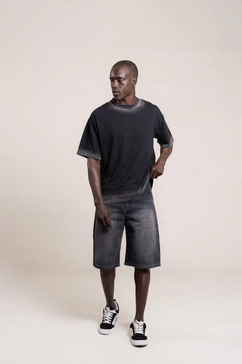 385 - BERMUDA BAGGY GRIS