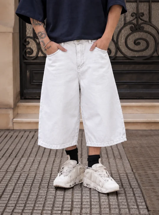 1042BBEE - BERMUDA BAGGY WHITE