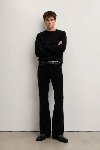 10565BOT - BOOTCUT CORDEROY BLACK - Vista 1
