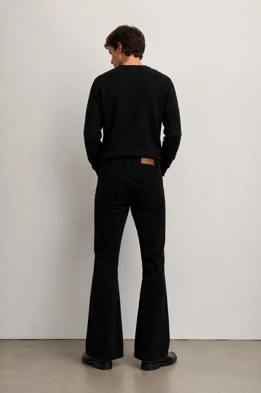 10565BOT - BOOTCUT CORDEROY BLACK
