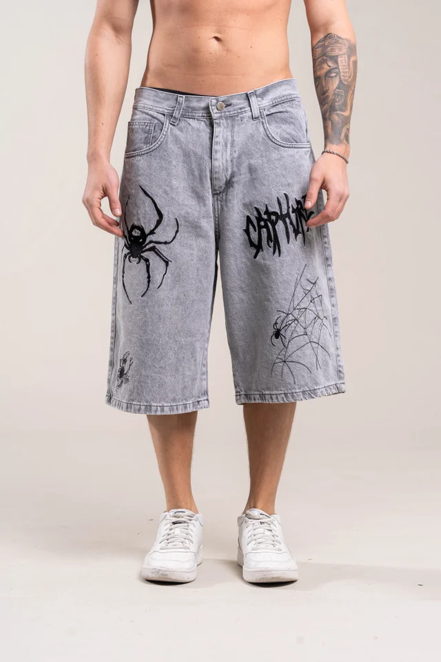 0124BSPI - Bermuda BAGGY SPIDERMAN BORDADA