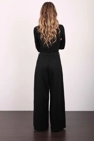 SUPER WIDE LEG HYBRID BLACK - Vista 4