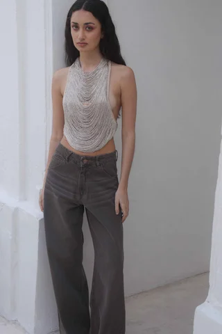 WIDE LEG AURA CANELA - Vista 2