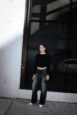 WIDE LEG DRIVE BLACK - Vista 3