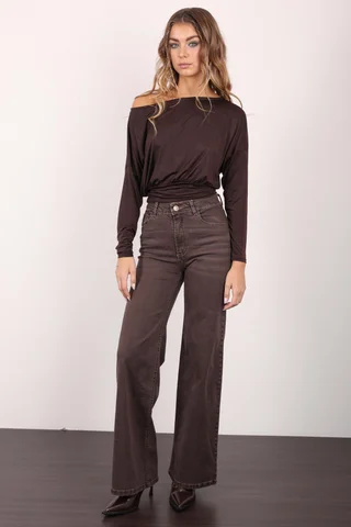 WIDE LEG GEA COFFEE - Vista 6