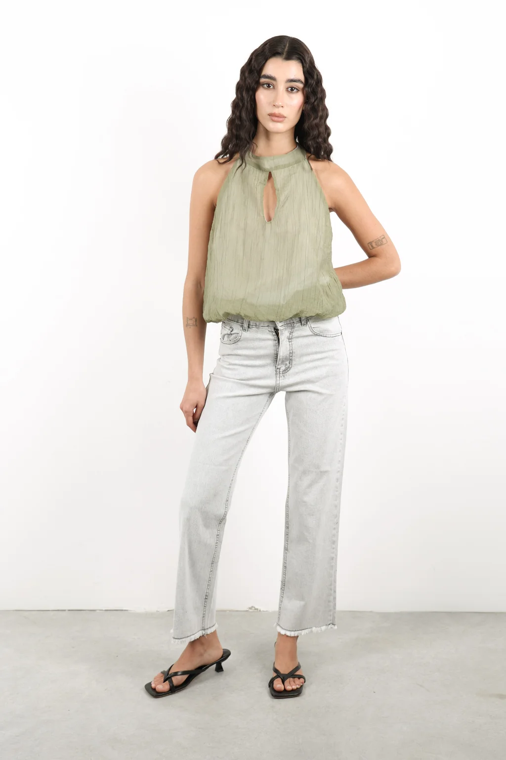 CROPPED DAFNE SILVER - 0