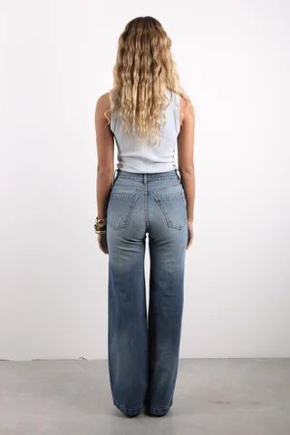 WIDE LEG GEA INDIGO - Vista 3