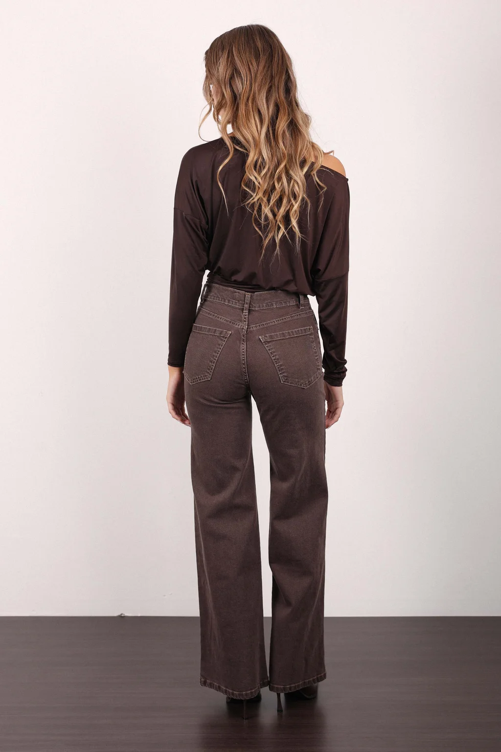 WIDE LEG GEA COFFEE - 3