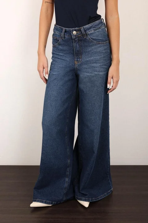 WIDE LEG NAVE BLUE