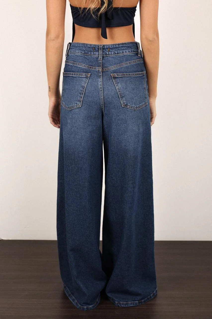 WIDE LEG NAVE BLUE - 2