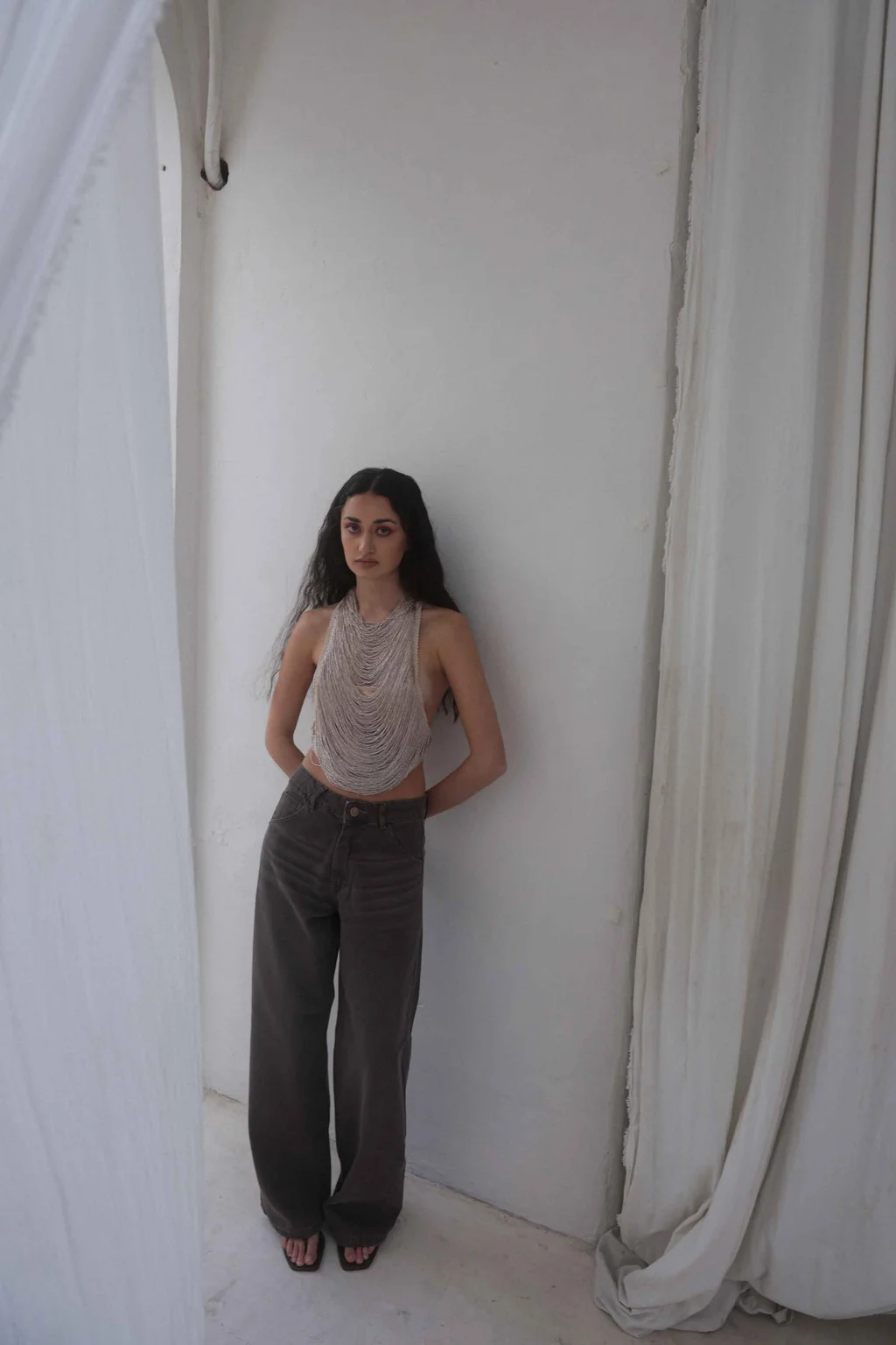 WIDE LEG AURA CANELA - 5