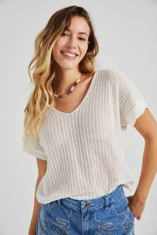 SN2639 - REMERA TEJIDA GAZANIA - Vista 1