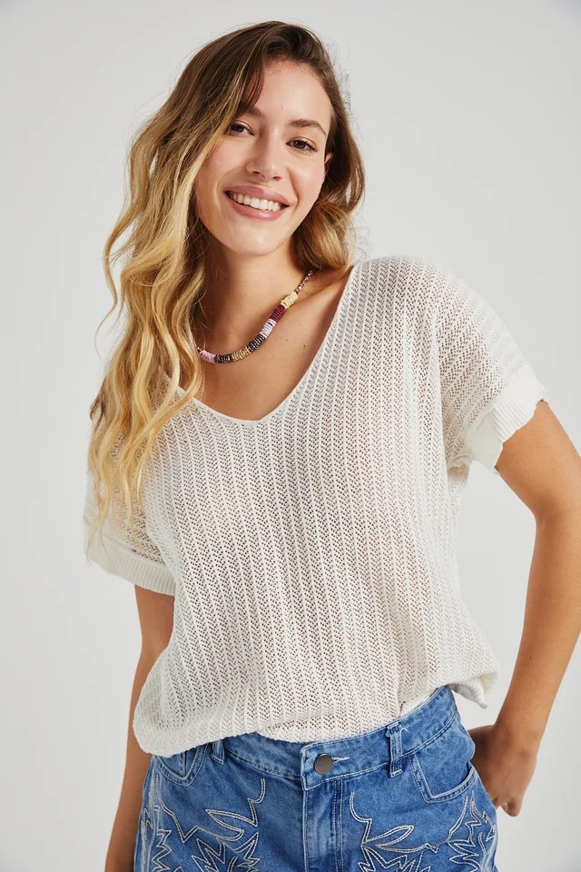 SN2639 - REMERA TEJIDA GAZANIA