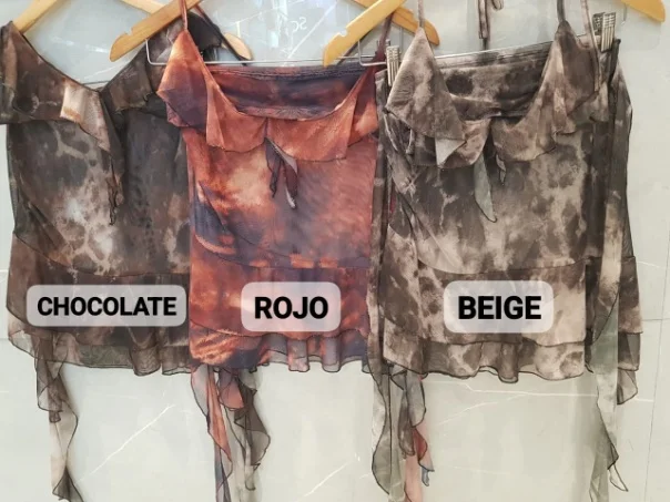 Vestido de Tul Estamp. Volados