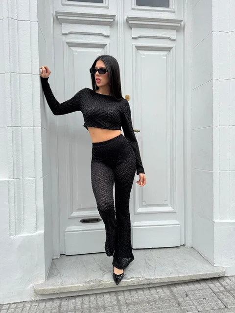 Top Tul c/lurex tramado