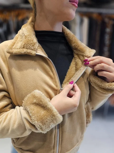 Campera Gamuza c/Piel