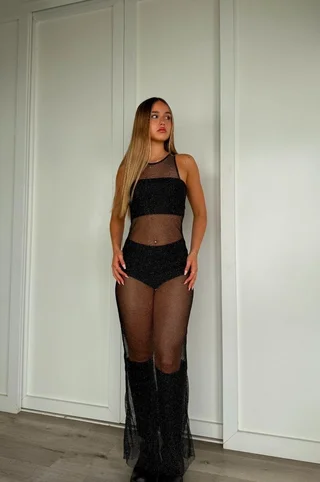 Vestido de Red c/Glitter - Vista 1