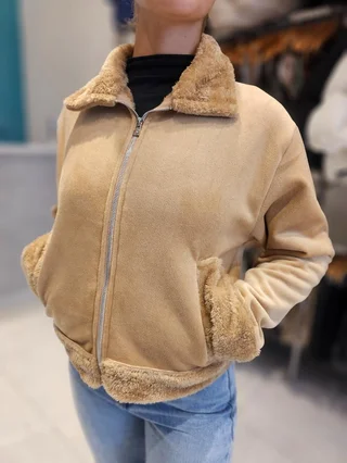 Campera Gamuza c/Piel - Vista 4