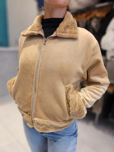 Campera Gamuza c/Piel