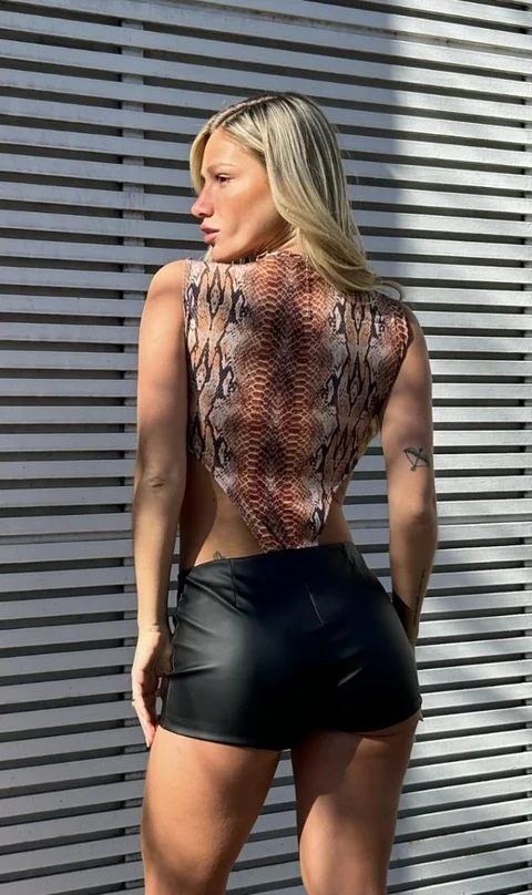 Body Cavado Estampado