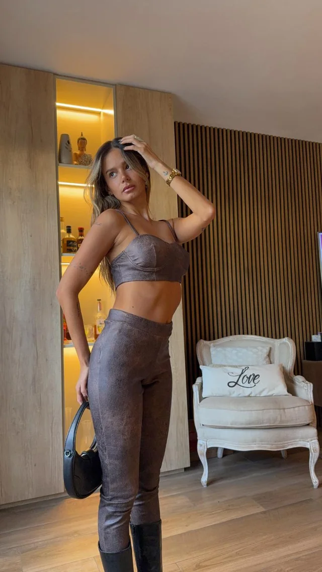 Calza de Cuerina Crockelada Vintage